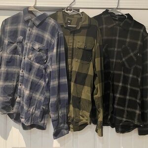 Vans Flannel Shirts (Lot of 3) - Medium